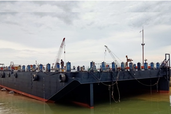 Deck cargo barge for sale asia