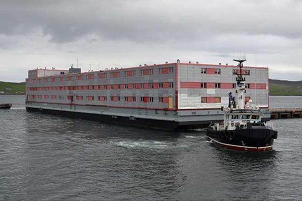 floating accommodation barge