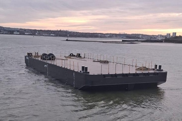 damen stan pontoon deck barge for sale